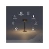 Akumulátorová lampa | Parma | Solárna | S funkciou stmievania | Čierna