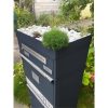 Metzler balíkový box s osadenou strechou | personalizovaný gravírovaním | štítok z nehrdzavejúcej ocele s menom | so schránkou na listy | Bispo 2
