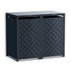 Metzler designový box na popelnice | pro 2 popelnice | 240 l | antracit RAL 7016 | diamantový vzor | Prisma