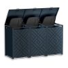 Metzler designová box na popelnice | 3x | 240 l | antracit RAL 7016 | kosočtvercový vzor | Prisma