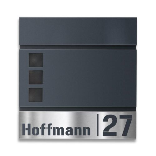 0b64636d-dc6e-4f81-8664-bba7c09b65ae Poštovní schránka Metzler s personalizovaným nerezovým panelem a průhledovými okénky | Svena