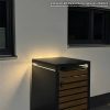 Metzler box na odpadkový kôš | 1 ks | 240 l | v drevenom vzhľade | antracit RAL 7016 | z ocele | nerezaviejúci a masívny | dverné madlo so zámkom