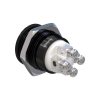 Metzler - tlačidlo 19 mm - biele LED kruhové osvetlenie - IP67 IK10 - hliník - ploché - skrutkovacie kontakty