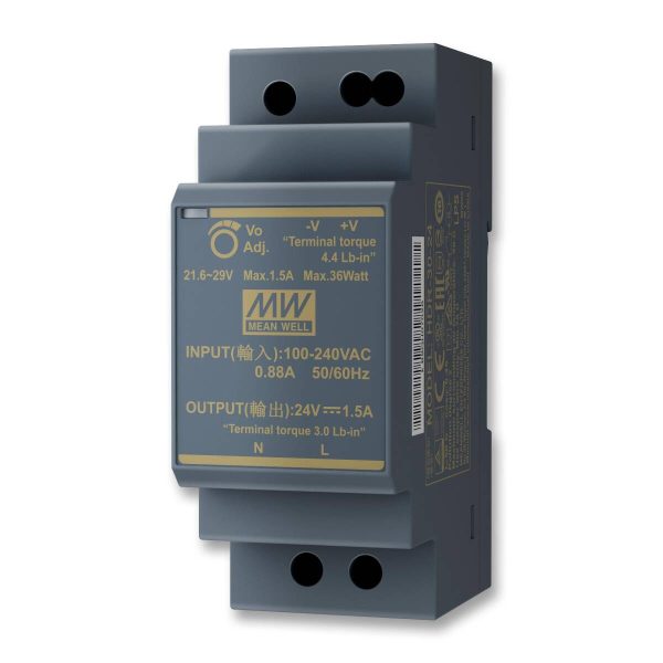 VDM10 transformátor pro montáž na DIN lištu 24 VDC 36 W