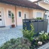 Metzler box na odpadkové nádoby so zazelenenou strechou | 3er | 240l | Antracit RAL 7016 | z ocele | nerezová & masívna | kľučkou dverí so zámkom