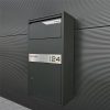 Metzler balíkový box | personalizovaný gravírovaním | nerezový štítok so menom | nerezový a masívny | Avalon 2