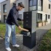 Metzler balíková schránka so 4 poštovými schránkami | odber na zadnej strane | personalizovaná s gravírovaním | vymeniteľný menovkový štítok | antracitová | Zivo 2