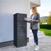 Metzler balíkbox se 3 poštovními schránkami | trojitý vhoz na dopisy | pro balíky až do velikosti M | nerezavějící | Bispo