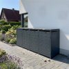 Metzler dizajnový box na popolnice | 4-dielna | 240l | antracitová RAL 7016 | horizontálne dizajnové línie | Nexus