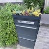 Metzler balíkový box s osadenou strechou | personalizovaný gravírovaním | štítok z nehrdzavejúcej ocele s menom | so schránkou na listy | Bispo 2
