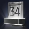 LED štítok s číslom domu od Steinel | L820 | Antracit a nehrdzavejúca oceľ | Senzor & Bluetooth