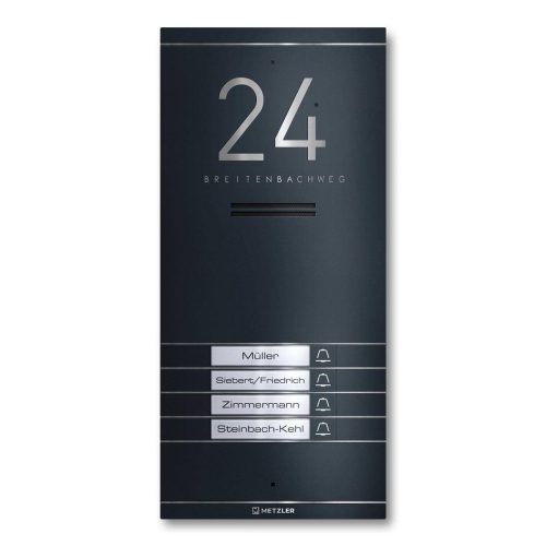 Metzler ADM10 audio dveřní interkom | 4 zvonková tlačítka | S vyměnitelným jmenovkou | Kai