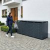 Metzler dizajnová skriňa na popolnice | 4 kusy | 240 l | antracit RAL 7016 | štvorcový vzor | Geo