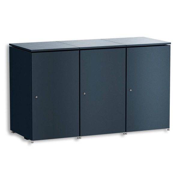 Metzler box na smetné nádoby | 3er | 240l | z hliníka | nerezová & masívna