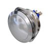 Metzler - tlačítko 40mm - IP67 IK10 - nerezová ocel - vypouklé - pájecí kontakty