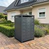 Metzler dizajnový box na smetnú nádobu | 1 ks | 240 l | horizontálne dizajnové línie | antracit RAL 7016 | Nexus