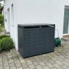 Metzler dizajnový box na odpadkové koše | pre 2 koše | 240 l | horizontálne dizajnové línie | antracit RAL 7016 | Nexus