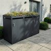 Metzler box na odpadkové nádoby so zazelenenou strechou | 3er | 240l | Antracit RAL 7016 | z ocele | nerezová & masívna | kľučkou dverí so zámkom