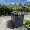 Metzler box na odpadkové nádoby so zazelenenou strechou | 3er | 240l | Antracit RAL 7016 | z ocele | nerezová & masívna | kľučkou dverí so zámkom