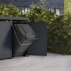 Metzler box na odpadkové nádoby so zazelenenou strechou | 3er | 240l | Antracit RAL 7016 | z ocele | nerezová & masívna | kľučkou dverí so zámkom