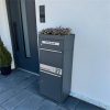 Metzler balíkový box s osadenou strechou | personalizovaný gravírovaním | štítok z nehrdzavejúcej ocele s menom | so schránkou na listy | Bispo 2