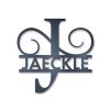 Personalizovaná jmenovka s monogramem v antracitové RAL 7016