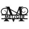 Personalizovaná jmenovka s monogramem v antracitové RAL 7016