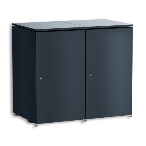 Metzler box na popelnice | pro 2 nádoby | 240 l | z hliníku | nerezová & masivní