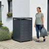 Metzler dizajnový box na smetnú nádobu | 1 ks | 240 l | horizontálne dizajnové línie | antracit RAL 7016 | Nexus