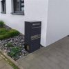 Balíkový box s poštovou schránkou | s bočnými priehľadovými okienkami | personalizovaný gravírovaním | menovka z nehrdzavejúcej ocele | antracit | Bispo 2 SF