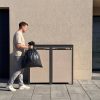 Metzler box na odpadové nádoby s kameninovou omietkou | pre 2 nádoby | 240 l | z ocele | odolná voči poveternostným vplyvom | béžová