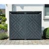 Metzler designový box na popelnice | pro 2 popelnice | 240 l | antracit RAL 7016 | diamantový vzor | Prisma