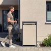 Metzler box na smetnú nádobu s kamennou omietkou | 1 ks | 240 l | z ocele | odolná voči poveternostným vplyvom | béžová