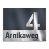 Veľké domové čísla z nehrdzavejúcej ocele v antracitovej farbe