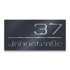 3D domové číslo z nehrdzavejúcej ocele v antracitovej farbe