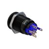 Metzler - tlačítko 19 mm - LED kruhové osvětlení žluté - IP67 IK10 - hliník - ploché - pájecí připojení