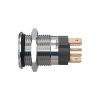 Metzler - tlačidlo 16 mm - LED symbol Power RGB - IP67 IK10 - 15A - nehrdzavejúca oceľ - ploché - spájkovacie kontakty