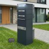 Balíková schránka Metzler s LED | Odběr zezadu | personalizovaná gravírováním | antracitová | Zivo 2 LED