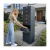 Metzler balíkový box s 5 poštovými schránkami | odber zo zadnej strany | personalizácia gravírovaním | vymeniteľný menovkový štítok | antracit | Zivo 2