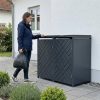 Metzler designový box na popelnice | pro 2 popelnice | 240 l | antracit RAL 7016 | diamantový vzor | Prisma