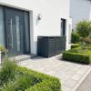 Metzler box na odpadkové nádoby | 3er | 240l | antracit RAL 7016 | z ocele | s priezorovým pruhom | nerezová & masívna | kľukou dverí so zámkom