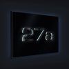 LED domové číslo s 3D číslicami z nehrdzavejúcej ocele, 3-miestne, v antracitovej farbe