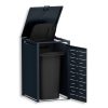 Metzler dizajnový box na smetnú nádobu | 1 ks | 240 l | horizontálne dizajnové línie | antracit RAL 7016 | Nexus