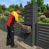 Metzler balíkový box s 5 poštovými schránkami | odber zo zadnej strany | personalizácia gravírovaním | vymeniteľný menovkový štítok | antracit | Zivo 2