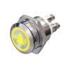 Metzler - tlačidlo 19 mm - LED symbol zvonu žltý - IP67 IK10 - nehrdzavejúca oceľ - ploché - skrutkové kontakty