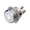 Metzler - tlačítko 19 mm - LED symbol zvonku bílý - IP67 IK10 - nerezová ocel - ploché - šroubové kontakty