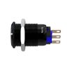 Metzler - tlačítko 19mm - IP67 IK10 - hliník - ploché - pájecí připojení