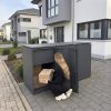 Metzler box na odpadkové koše | 2dílná s balíkovou schránkou | Extra velký objem | Z hliníku | Výškově nastavitelné nožky | Antracitová