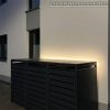 Metzler box na odpadkové nádoby | 3er | 240l | antracit RAL 7016 | z ocele | s priezorovým pruhom | nerezová & masívna | kľukou dverí so zámkom