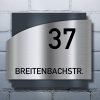 Metzler nerezový domovní štítek s názvem ulice | antracitová RAL 7016 | Falko 1